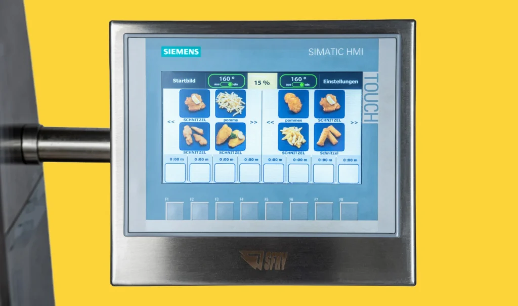 Digitales Bedien-Display einer S-FRY Fritteuse